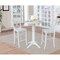 International Concepts Round 30 in Rd Pedestal Bar Height Table, 2 X-Back Bar Height Stools, White, 30 in W, 30 in L, Wood K08-30RT-27B-S6133 - alternate 2